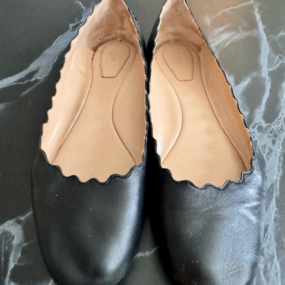Chloe Lauren Scalloped Flats